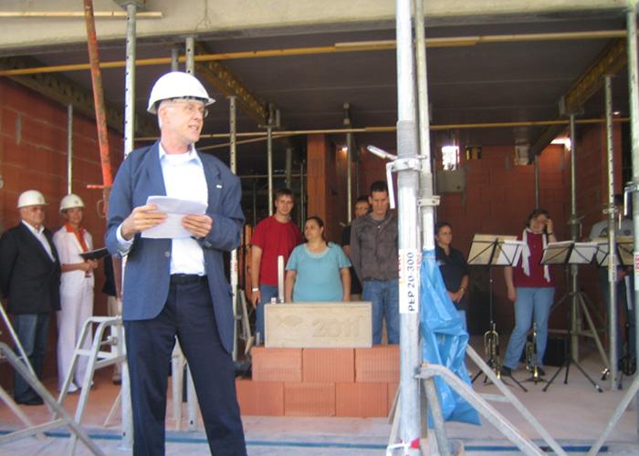 Grundsteinlegung des Wohnheimes „Haus Noah“ im September 2011