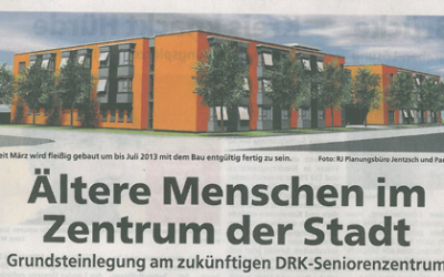 Grundsteinlegung für ein DRK-Altenpflegeheim