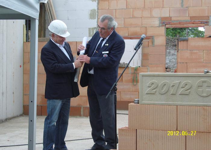 Grundsteinlegung für ein DRK-Altenpflegeheim in Witzenhausen Juni 2012