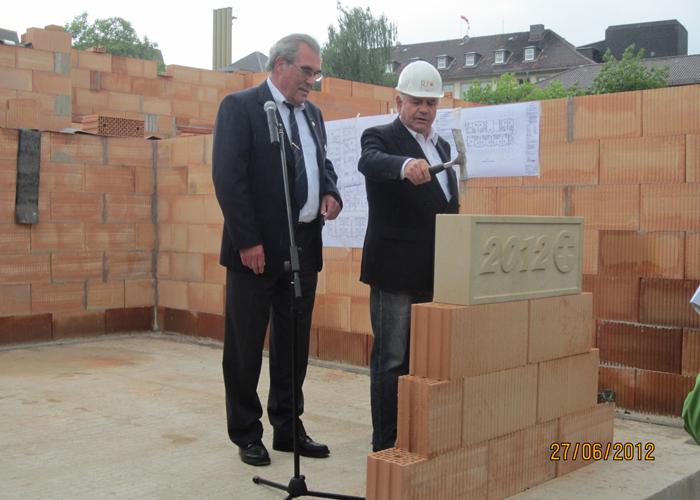 Grundsteinlegung für ein DRK-Altenpflegeheim in Witzenhausen Juni 2012