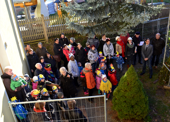 Richtfest Kita Bienenschwarm in Ulrichshalben im Januar 2014