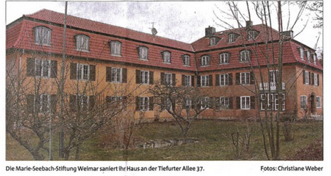 Sanierung des Hauses Marie-Seebach-Stiftung in Weimar im Januar 2015