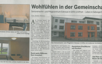 Fertigstellung des Pflegeheimes in Edertal- Giflitz