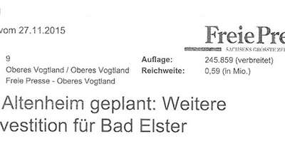 Neues Altenheim in Bad Elster geplant