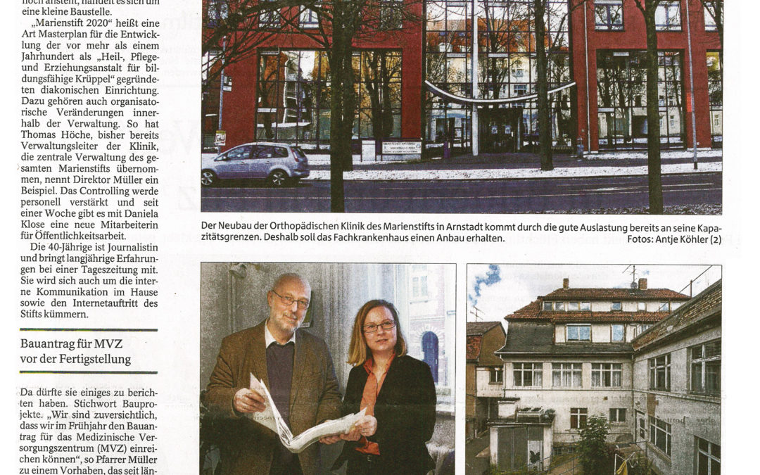 Marienstift plant Anbau für Orthop. Klinik