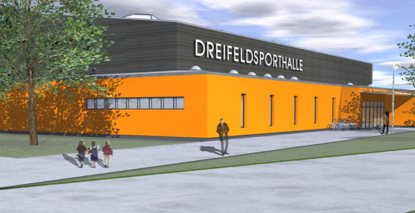 Neubau Dreifeldschulsporthalle in Lauterbach