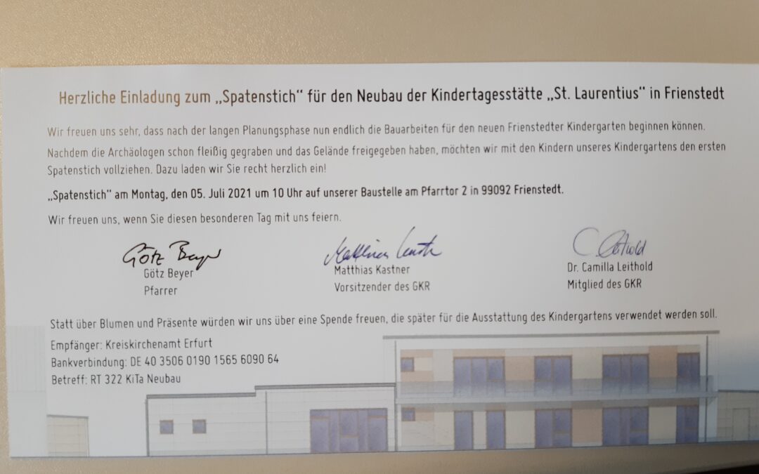 Spatenstich Kita Frienstedt