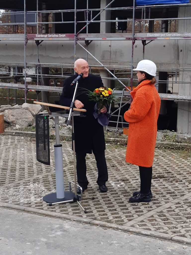 Richtfest Weimar Klinikum für den Neubau der Psychiatrie und Psychosomatik im November 2023